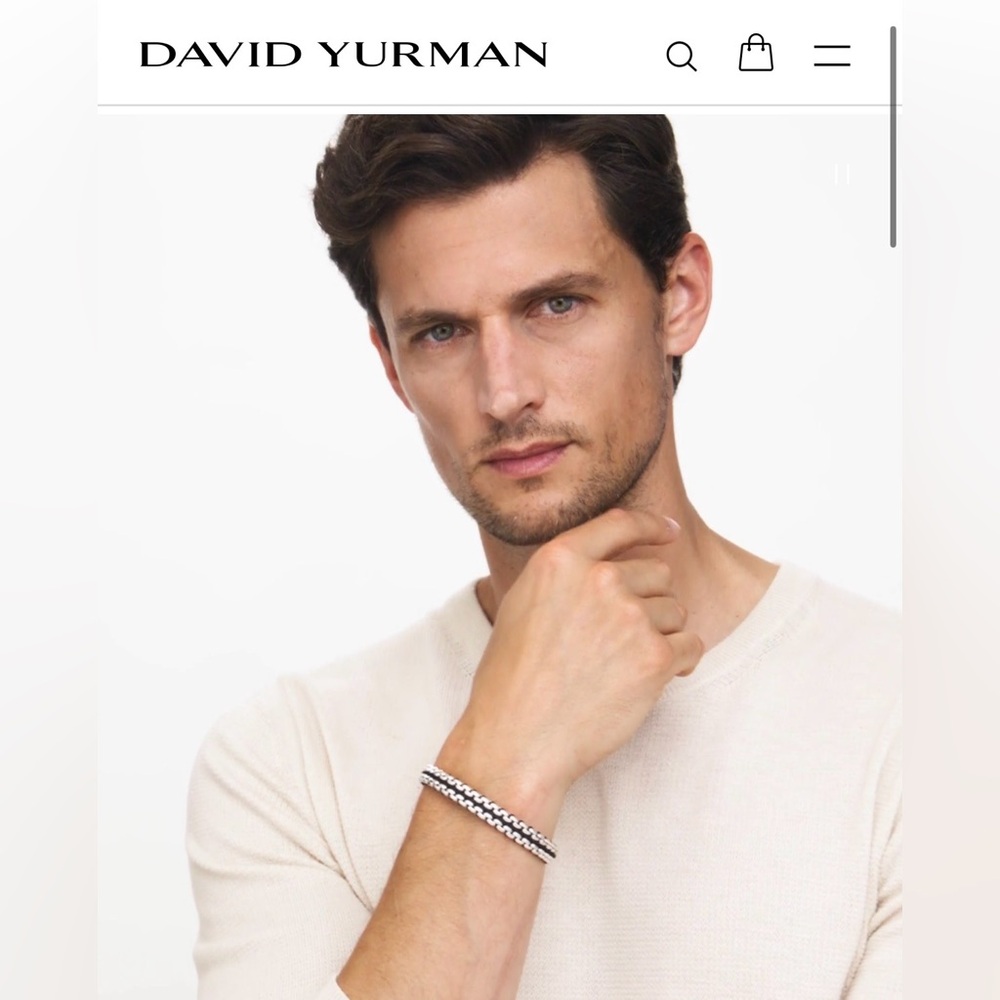 David Yurman Woven Box Chain Bracelet Size Medium for 7.5 - 8 inch wrist